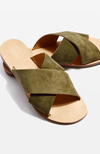 Women's Topshop Hawaii Crisscross Sandal .5us / 35eu - Green
