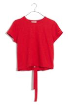 Women's Madewell Verse Crosshatch Top, Size - Red