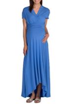 Women's Nom Maternity 'caroline' Maternity/nursing Maxi Dress - Blue