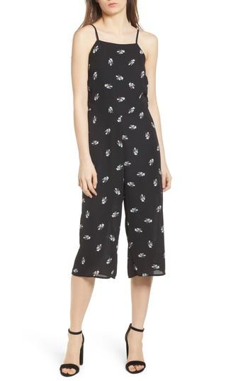 Women's Love, Fire Culotte Jumpsuit - Black