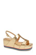 Women's Bill Blass Ursula Platform Sandal M - Metallic