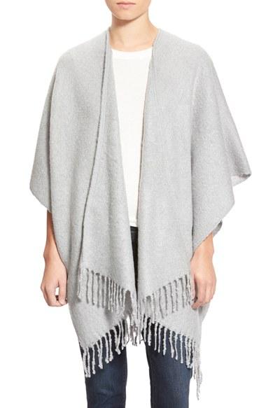 Women's Echo Boucle Cape, Size - Grey