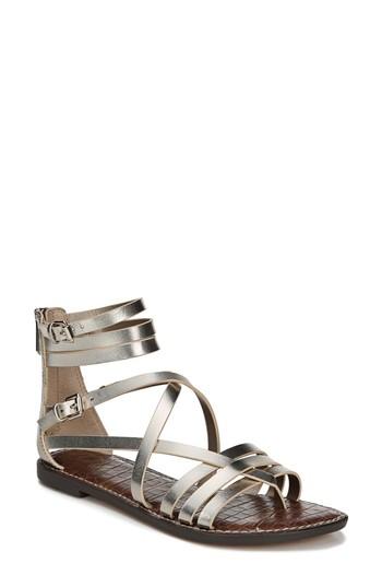 Women's Sam Edelman Ganesa Strappy Sandal .5 M - Metallic