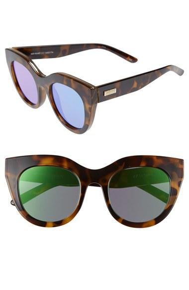 Women's Le Specs Air Heart 51mm Sunglasses - Milky Tort/ Gold