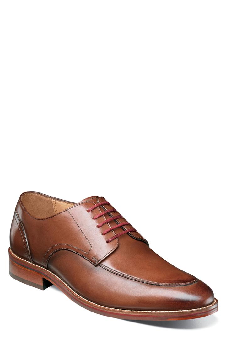 Men's Florsheim Salerno Apron Toe Derby .5 D - Brown