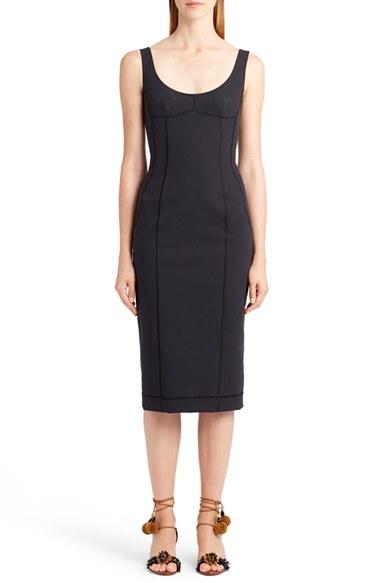 Women's Dolce & Gabbana Seamed Scuba Midi Dress