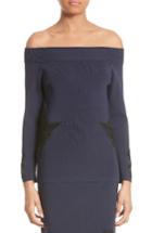 Women's Jonathan Simkhai Lace Applique Off The Shoulder Top - Blue