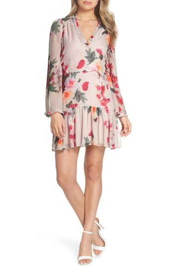 Women's Cooper St Rosa Floral Chiffon Dress - Beige