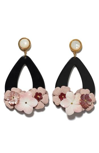 Women's Lizzie Fortunato Jasmine Flower Teardrop Earrings