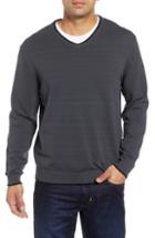 Men's Cutter & Buck Impact V-neck Sweater, Size - Black