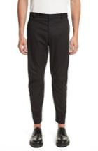 Men's Lanvin Round Cut Cotton Biker Pants