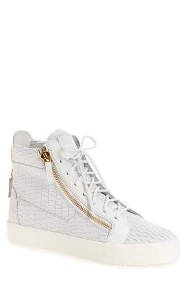Men's Giuseppe Zanotti Snake Embossed High Top Sneaker