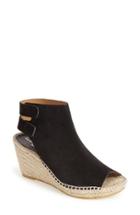 Women's Bettye Muller 'download' Suede Wedge Espadrille Sandal M - Black