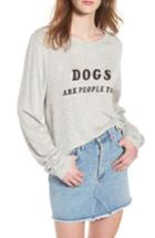 Women's Wildfox Dogs - Baggy Beach Jumper Pullover, Size - Grey