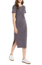 Women's Treasure & Bond Twist Front Midi Dress, Size - Grey
