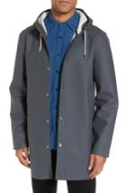 Men's Stutterheim Stockholm Waterproof Hooded Raincoat - Black