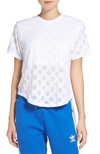 Women's Adidas Originals Jersey Tee, Size - White