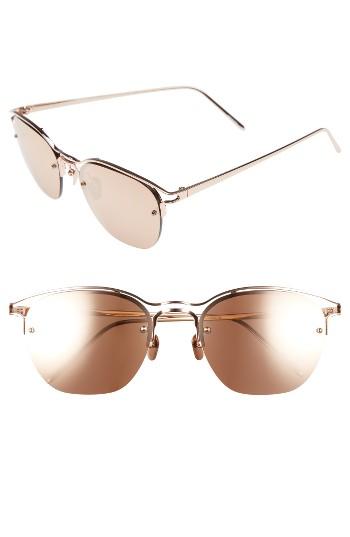 Women's Linda Farrow 55mm Round Sunglasses -