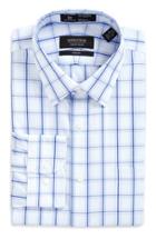 Men's Nordstrom Men's Shop Smartcare(tm) Trim Fit Plaid Dress Shirt .5 34/35 - Blue