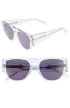 Women's Karen Walker Buzz 53mm Sunglasses - Crystal Grey/ Clear
