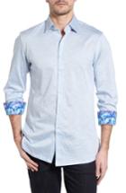 Men's Stone Rose Flame Knit Sport Shirt (s) - Blue