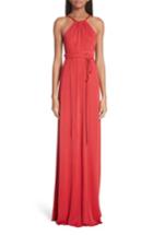 Women's Versace Back Cutout Jersey Gown Us / 38 It - Red