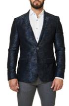 Men's Maceoo Socrate Paisley Brocade Sport Coat (s) - Blue