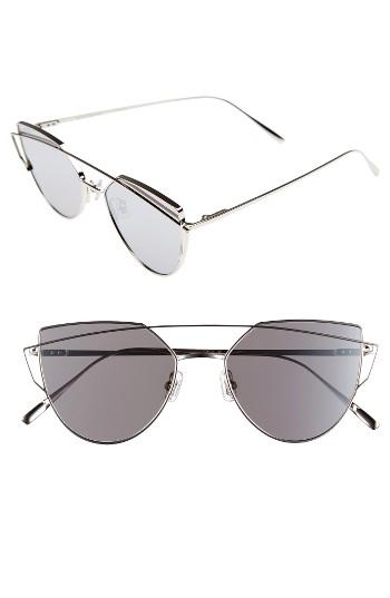 Women's Gentle Monster Love Punch 55mm Titanium Aviator Sunglasses - Silver Mirror