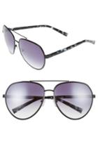 Women's Kendall + Kylie 61mm Aviator Sunglasses - Matte Black/ Shiny Black