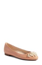 Women's Louise Et Cie Arella Imitation Pearl Embellished Flat M - Beige