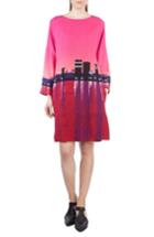 Women's Akris Punto Sunset Print Shift Dress - Pink