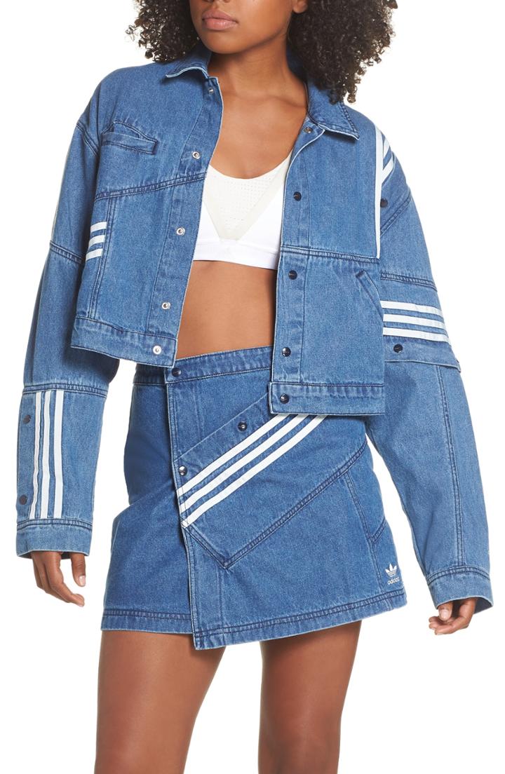 Women's Adidas Originals X Danielle Cathari Cropped Denim Jacket
