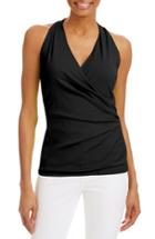 Women's Lafayette 148 New York Shirred Faux Wrap Top