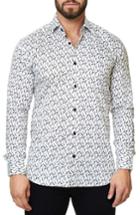 Men's Maceoo Luxor Funky Gun Trim Fit Sport Shirt (m) - White