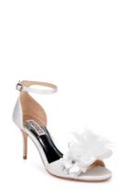 Women's Badgley Mischka Floral Ankle Strap Sandal M - White