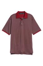 Men's Bobby Jones Verde Jacquard Mercerized Cotton Polo, Size - Red