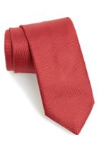 Men's Canali Solid Silk Tie, Size - Red