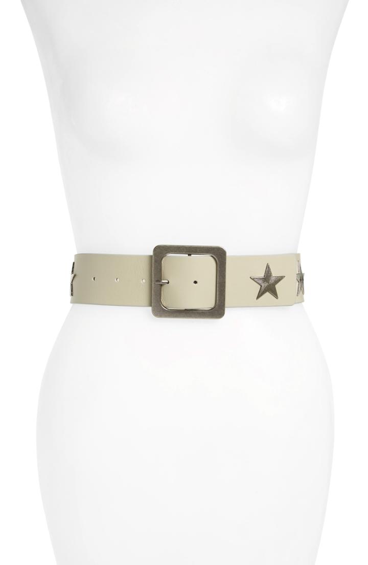Women's Lovestrength Double Buckle Snakeskin Embossed Leather Belt