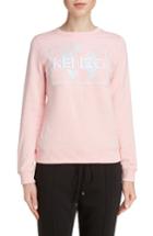 Women's Kenzo Embroidered Cotton Sweatshirt - Pink