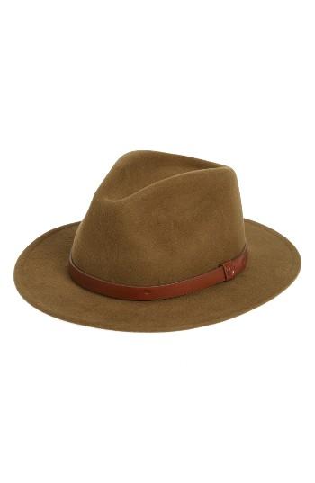 Men's Brixton 'messer' Wool Fedora - Green