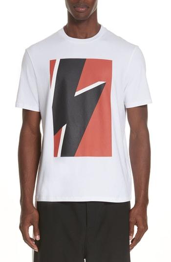Men's Neil Barrett Thunderbolt Flash Graphic T-shirt - White