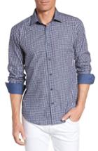 Men's Bugatchi Shaped Fit Optic Pattern Sport Shirt