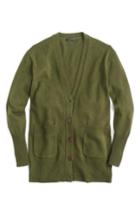 Women's J.crew Oversize Wool Blend Cardigan, Size - Green