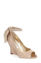 Women's Nina 'emma' Crystal Embellished Ankle Strap Pump .5 M - Beige (online Only)