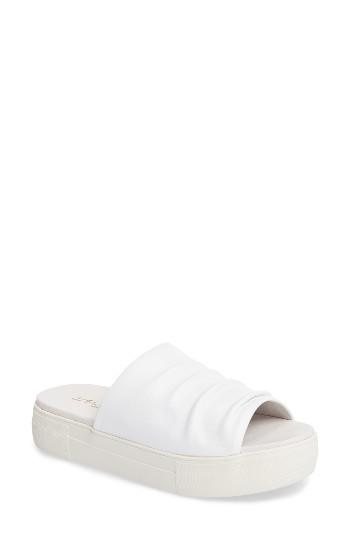 Women's Jslides Alura Platform Slide Sandal M - White