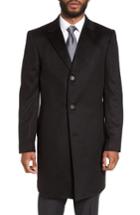 Men's Monte Rosso Carter Classic Fit Cashmere Overcoat R - Black