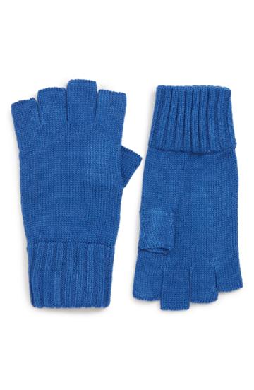 Men's The Rail Solid Fingerless Gloves, Size - Blue