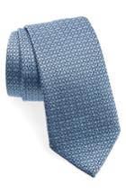 Men's Emporio Armani Geometric Silk Tie, Size - Blue