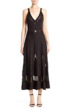 Women's Versace Collection Sheer Inset Knit Midi Dress
