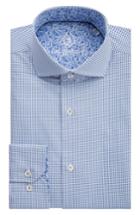 Men's Bugatchi Trim Fit Geometric Dress Shirt - Blue